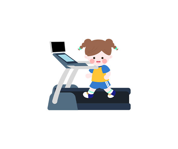 런닝머신 뛰는 아이