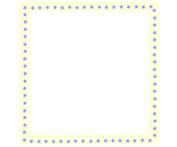 아이보리 별 정사각 테두리