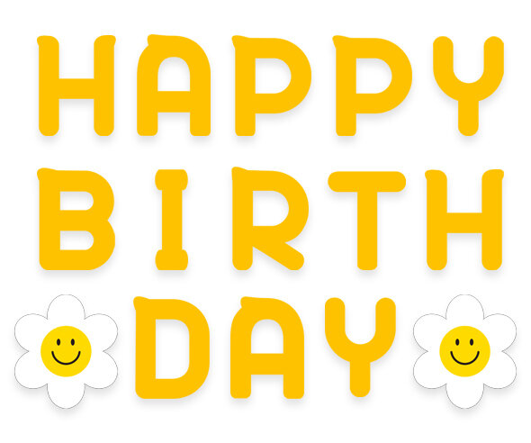 HAPPY BIRTHDAY 레터링 가랜드