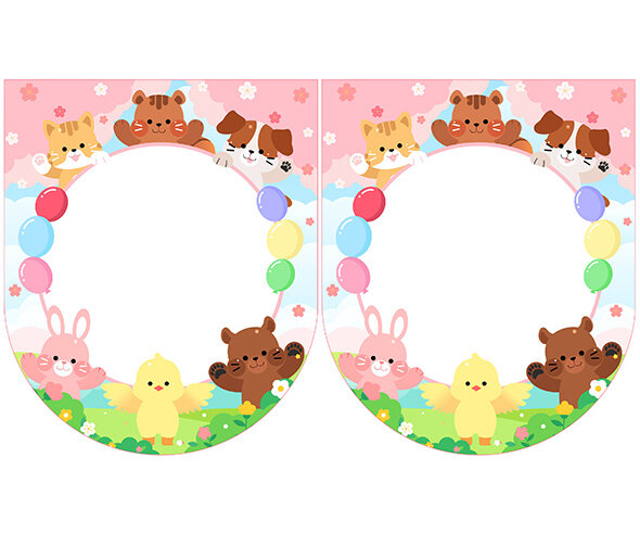 [개별도안] 환영합니다 동물 가랜드