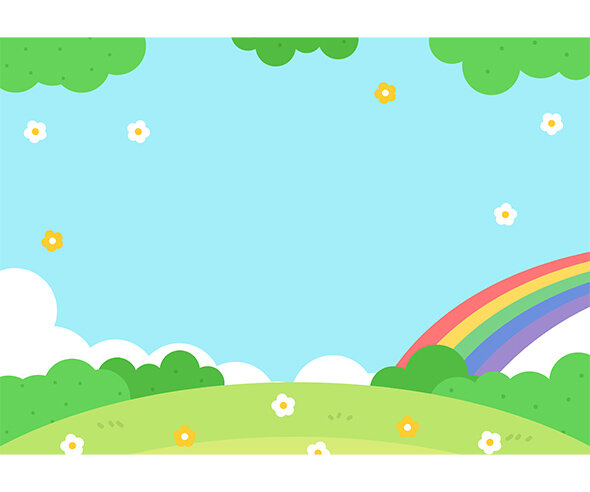 무지개 들판 배경