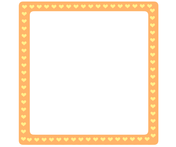 주황 하트 테두리