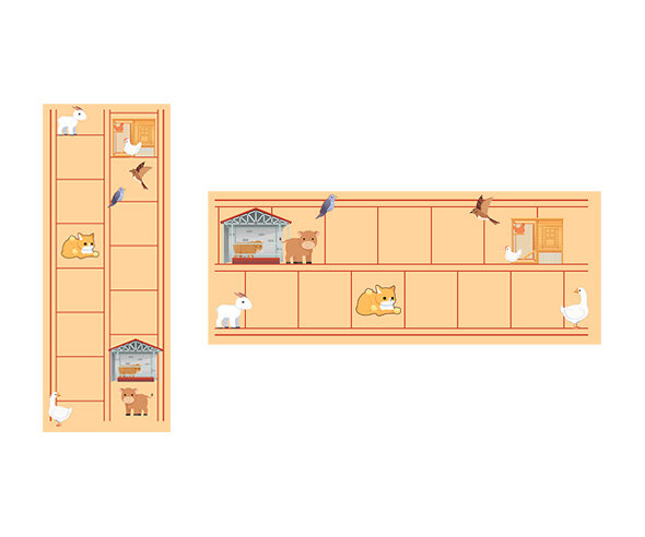 농장에 사는 친구들 원고지 레터링(문구없음)