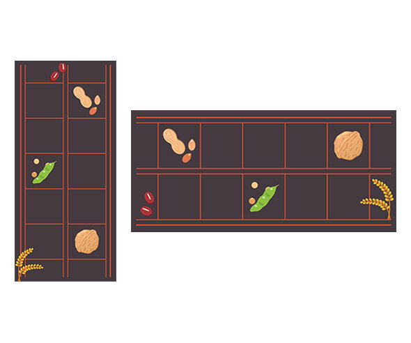 가을에 먹는 곡물 원고지 레터링(문구없음)