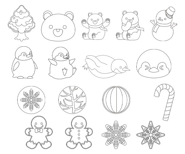 겨울 색칠 모음