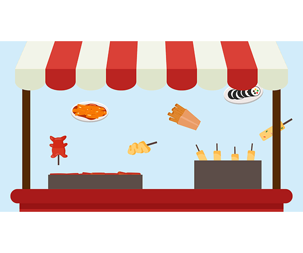 분식 가게 배경