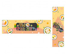 얌냠 맛있는 김밥가게 가로 세로 배너 만들기