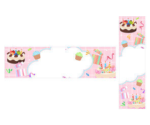 생일 축하합니다 가로 세로 배너 (문구없음)