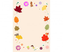 가을 낙엽 테두리