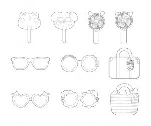 여름 용품 색칠 모음