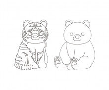 호랑이, 곰 색칠 모음