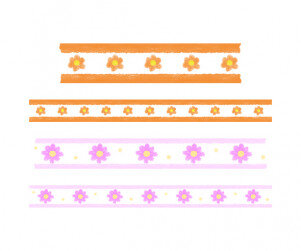 꽃 마스킹 테이프