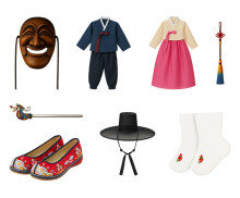 전통 물건(갓,한복,하회탈,버선,노리개,꽃신,비녀)