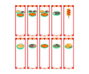 분식 포장마차 개별 메뉴판 (문구없음)