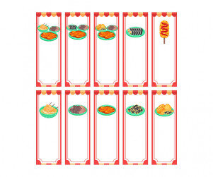 분식 포장마차 개별 메뉴판 (문구없음)