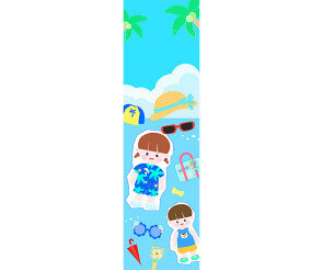 여름 옷 가게 세로 배너(문구없음)