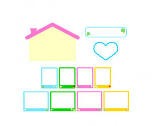 가족사진판 (집) (문구없음)