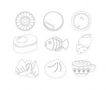 겨울 간식 색칠 모음