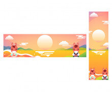 새해 복 많이 받으세요 붉은 말 가로 세로 배너 (문구없음)