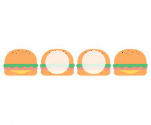 [개별도안] 햄버거 만들기 가랜드