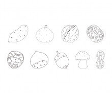 가을 열매 색칠 모음