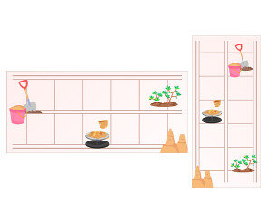 다양한 흙의 종류 원고지 레터링 (문구없음)