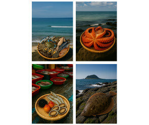 해산물 판매 광고 포스터(문구없음)