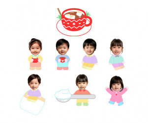 코코아와 아이 합성이미지