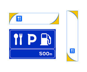 휴게소 간판(문구없음)