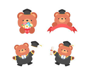 졸업, 수료 곰돌이