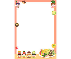 추석 음식 테두리