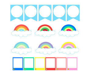 생일판 (무지개) (문구없음)