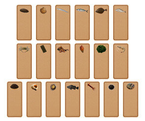 해산물 판매 개별 메뉴판(문구없음)