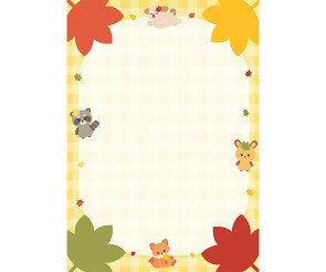 가을 단풍 테두리