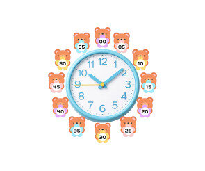 시계 분침 표시 (곰)