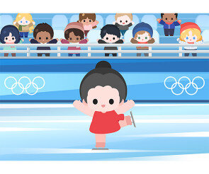 올림픽 피겨스케이팅 경기장 배경