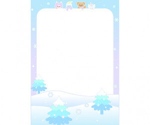 겨울 숲 테두리