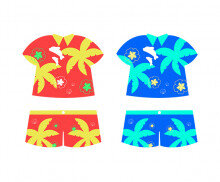 옷(하와이안 셔츠, 바지)