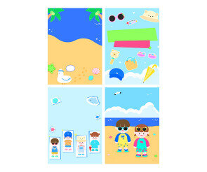 여름 옷 가게 광고 포스터(문구없음)