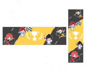 자동차 경주 대회 가로 세로 배너(문구없음)