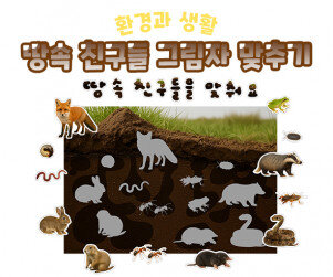 땅속 친구들 그림자 맞추기