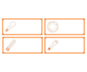 자연물 뷔페 식기류 이름표 (문구없음)