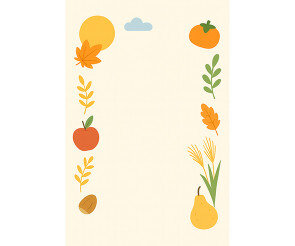 가을 수확 테두리