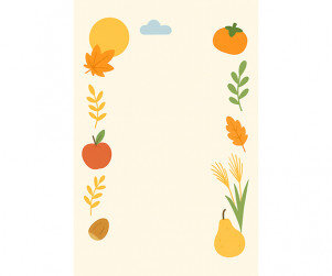 가을 수확 테두리