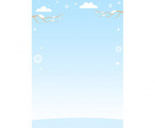 겨울 눈 내리는 하늘 테두리