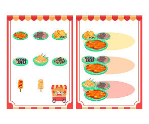 분식 포장마차 메뉴판 (문구없음)