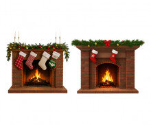 크리스마스 벽난로