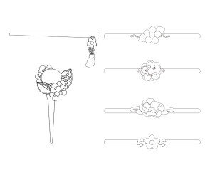 한복 장신구 색칠 모음