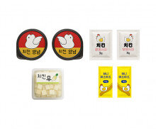 치킨 양념, 허니 머스타드, 소금, 치킨무