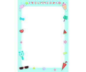 여름 용품 테두리